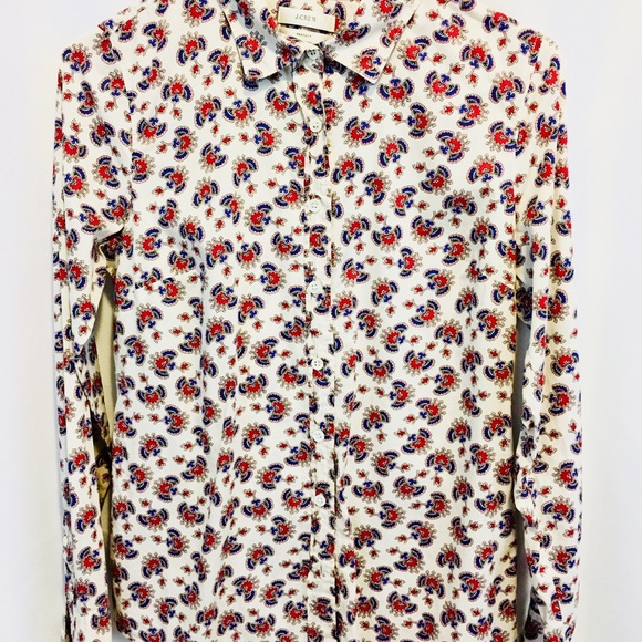 J. Crew Tops - J. Crew Perfect Fit Women Button Shirt Floral Sz 4